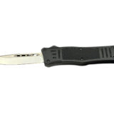 Steel River Knives MT616BULD2DP MT616 Ultralight Mini 2.75" OTF Drop Point Plain Polished D2 Steel Blade, 4.25" Black Aluminum Handle