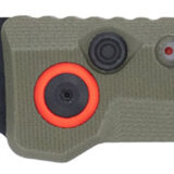 CobraTec Knives CTIFRODG Inferno 3.50" OTF Tanto Plain Black TiCN D2 Steel Blade, 4.75" OD Green Textured Handle