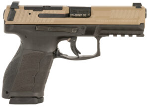 HK 81001194 VP9A1 K Compact 9mm Luger 15+1 4.09" Black Flat Dark Earth Steel Optic Ready/Serrated Slide, Brown Polymer Frame w/Picatinny Rail, Interchangeable Backstrap Grip, Ambidextrous