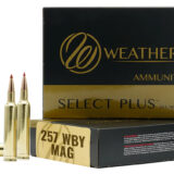 Weatherby F257100SCO Select Plus 257Wthby Mag 100gr Swift Scirocco 20 Per Box/10 Case