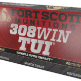 Fort Scott Munitions 308-165-SCV22 Tumble Upon Impact (TUI) 308Win 165gr Solid Copper Spun 20 Per Box/10 Case