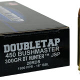 DoubleTap Ammunition 450B300SP 450Bushmaster 300gr Jacketed Soft Point 20 Per Box/25 Case