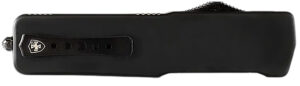 Templar Knife XMCABK121 Excalibur Money Clip 1.90" OTF Dagger Plain Black Oxide Stonewashed Powder Coated D2 Steel Blade, 3.38" Black Anodized Aluminum Handle