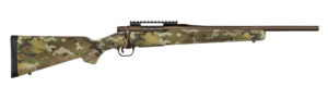 Mossberg 28275 Patriot Compact 22-250 Rem 5+1 18" Patriot Brown Cerakote Threaded Bull Barrel, Patriot Brown Cerakote Steel Receiver w/Picatinny Rail, MultiCam Fixed Synthetic Stock