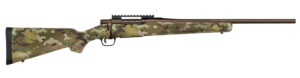 Mossberg 28282 Patriot Compact 6.5 PRC 4+1 20" Patriot Brown Cerakote Threaded Bull Barrel, Patriot Brown Cerakote Steel Receiver w/Picatinny Rail, MultiCam Fixed Synthetic Stock