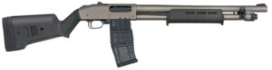 Mossberg 50221 590M 12 Gauge 10+1 18.50" Tungsten Gray Cerakote Barrel & Steel Drilled & Tapped Receiver, Magpul SGA Black Synthetic Stock