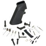 White Label Armory WLA-LOW-1014-01 Lower Parts Kit For AR Platform Curved Trigger Black