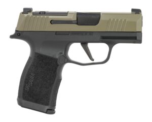 Sig Sauer 365X9GXR3P P365X Micro-Compact 9mm Luger 12+1 3.10" Black Moss Green Stainless Steel Optic Ready/Serrated Slide, Black Stainless Steel Frame w/Accessory Rail, Textured Grip, RMSc Footprint