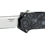 Hogue 34039 Compound 3.50" OTF Clip Point Plain Stone Tumbled CPM 30CV SS Blade. G-Mascus Black Aluminum/G10 Handle