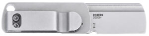 CRKT 7118 Box Key EDC 1.24" Folding Plain Stonewashed 12C27 Sandvik SS Blade, Stainless Steel Handle