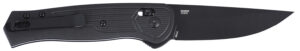CRKT 7170K SERO EDC 3.02" Folding Plain Black TiNi S35VN SS Blade, Black Textured GRN Handle