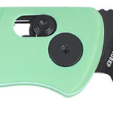 CRKT K430BKP Counterpart EDC 3.38" Folding Drop Point Plain Black Oxide 12C27 Sandvik SS Blade, Aqua Textured GRN Handle