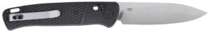 CRKT K430KXP Counterpart  EDC 3.38" Folding Drop Point Plain Satin 12C27 Sandvik SS Blade, Black GRN Handle