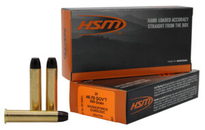 HSM 457016N 45-70Gov 550gr Hard Cast Long Flat Nose 20 Per Box/25 Case