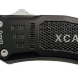 Xcaliber Knife Company 9mm Small 2.75" OTF Drop Point Black 440C SS Blade, 3.91" Steel Handle