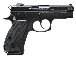 CZ-USA 75D PCT 50th Anniversary Elite Compact 9mm Luger 15+1 3.75" Black Steel Barrel & 50th Anniversary Engraved/Serrated Slide, Black Polycoat Aluminum Frame w/Beavertail, Black Rubber Grip