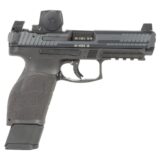 HK 81001350 VP9A1 F w/Optic 9mm Luger 20+1 4.53" Black Barrel & Steel Serrated w/Optic Slide, Black Polymer Frame w/Picatinny Rail, Textured Grip, Vortex CCW