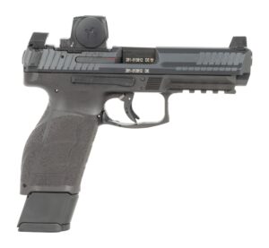 HK 81001350 VP9A1 F w/Optic 9mm Luger 20+1 4.53" Black Barrel & Steel Serrated w/Optic Slide, Black Polymer Frame w/Picatinny Rail, Textured Grip, Vortex CCW