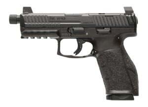 HK 81001223 VP9A1 X Tactical Full Size 9mm Luger 20+1 4.70" Black Threaded Barrel, Black Steel Serrated w/Optic Slide, Black Polymer Frame w/Picatinny Rail, Textured Grip