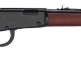 Henry H00122 Classic 22 S/L/LR 15/17/21+1 18.50" Blued Round Barrel, Black Aluminum Grooved Receiver, American Walnut Straight Grip Stock