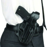 Galco FL104B Fletch OWB Black Leather Belt Slide Fits Ruger GP100 Fits S&W L Frame Right Hand
