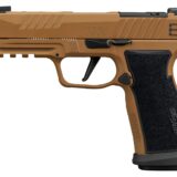 Sig Sauer 365AXGF9DH3 P365 DH3 AXG Compact 9mm Luger 21+1 3.70" Black DLC Barrel, Coyote Cerakote Stainless Steel Lightening Cut/Optic Ready/Serrated Slide, Coyote Cerakote AXG Grip Module, SIG-LOC Co