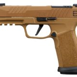 Sig Sauer 365XF9DH3 P365 DH3 Compact 9mm Luger 21+1 3.70" Black DLC Barrel, Coyote Cerakote Stainless Steel Lightening Cut/Optic Ready/Serrated Slide & Frame w/Picatinny Rail, Interchangeable Backstra