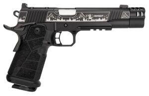 Kimber Mfg, Inc 3600305 DS Warrior Camp Guard Elite Full Size 10mm Auto 18+1 5" Matte Stainless Compensated Barrel, KimPro Black Stainless Steel Engraved Lightening Cut/Optic Ready/Serrated Slide, Bla