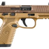 FN 66102318 502 MRD 22 LR 10+1 4" Black Target Crown Barrel, Flat Dark Earth Optic Ready/Serrated Slide, Flat Dark Earth Polymer Frame w/Picatinny Rail, Textured Grip, Ambidextrous