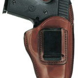 Bianchi 19221 100 Professional  IWB Size 01 Tan Leather Belt Clip Fits Ruger LCR/S&W J Frame 2" Left Hand