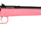 Crickett KSA2341 My First Rifle Gen2 22 LR 1rd 16.13" Blued Single Shot Barrel, Drilled & Tapped Receiver, Pink w/Gold Webbing Fixed Synthetic Stock