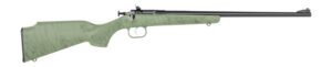 Crickett KSA2342 My First Rifle Gen2 22 LR 1rd 16.13" Blued Single Shot Barrel, Drilled & Tapped Receiver, Green w/Black Webbing Fixed Synthetic Stock