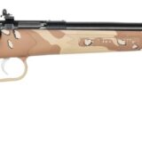 Crickett KSA2178 My First Rifle Gen2 22 LR 1rd 16.13" Blued Single Shot Barrel, Drilled & Tapped Receiver, Hydrodipped Desert Storm Camo, Fixed Synthetic Stock
