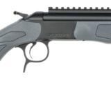 CVA CR4447 Scout 338 ARC 1rd 16.50" Matte Blued Threaded Barrel & Receiver w/DuraSight Rail, Stealth Gray Synthetic Stock
