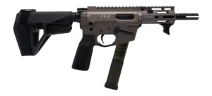 Freedom Ordance FX9P4E-FDE FX9P Elite 9mm Luger 4" Black Nitride Threaded Barrel, Flat Dark Earth Anodized Aluminum Receiver w/Picatinny Rail, M-LOK Handguard, Black Polymer SB Tactical SBA5 Brace, Bl