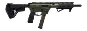 Freedom Ordance FX9P8E-ODG FX9P Elite 9mm Luger 8" Black Nitride Threaded Barrel, OD Green Anodized Aluminum Receiver w/Picatinny Rail, M-LOK Handguard, Black Polymer SB Tactical SBA5 Brace, Black Pol