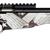 Crickett KSA2150-AMD Precision Ammendment 22 LR 1rd 16.10" Blued Threaded Bull Barrel, Blued Receiver w/Crickettinny Rail, Red/White 2nd Amendment Writing Fixed Synthetic Stock