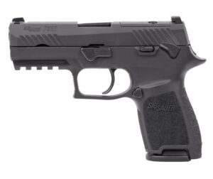 Sig Sauer 320C9BSSPMSMA P320 *MA Compliant Compact 9mm Luger 10+1 3.90" Black DLC Barrel, Black Nitron Stainless Steel Optic Ready/Serrated Slide, Black Stainless Steel Frame w/Picatinny Rail, Texture