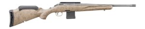 Ruger O6959 American II Ranch 300 Blackout 10+1 16.10" Cobalt Cerakote Spiral Fluted Threaded Barrel & Alloy Steel Receiver w/Picatinny Rail, Flat Dark Earth Splatter Adj Comb & LOP Synthetic Stock, L