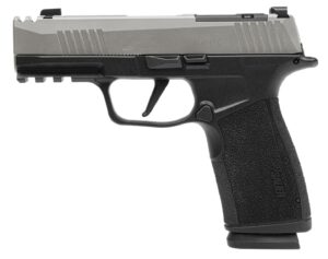 Sig Sauer 365XCA9TCOMP P365 XMacro Compact 9mm Luger 17+1 3.10" Stainless Steel Optic Ready/Serrated Slide, Black Nitron Stainless Steel Frame w/Picatinny Rail, XMacro Polymer Grip, RMSc Footprint