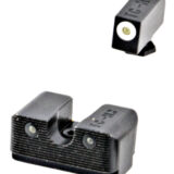 TruGlo TG231G2W Tritium Pro  High, White Outline Tritium Front/ Green Tritium Rear/Black Nitride Fortress Frame, Compatible w/Most Glock Except MOS, Front Post/Rear Dovetail Mount