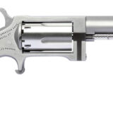 North American Arms SW250 Sidewinder  Small Frame 22 WMR 5 Shot 2.50" Stainless Steel Barrel, Frame & Cylinder, Rosewood Birdshead Grip Exposed Hammer