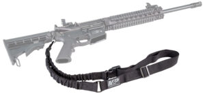 M&P Accessories 110030 Single Point Sling Kit Black Nylon w/ Adjustable Bungee Design for AR Platform