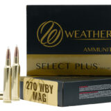 Weatherby B270130TTSX Select Plus 270WthbyMag 130gr Barnes Tipped TSX Lead Free 20 Per Box/10 Case