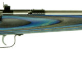Crickett KSA2223 Youth 22 LR 1rd 16.12" Stainless Steel Barrel, Fixed Front/Adjustable Rear Peep Sights, Blue Laminate Stock w/11.5" LOP, Rebounding Firing Pin Safety