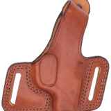 Bianchi 15190 Black Widow  OWB Size 14 Tan Leather Belt Slide Fits Glock 17 Fits Glock 19 Fits Glock 22 Right Hand