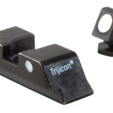 Trijicon 600234 Bright & Tough Steel Sights Black White Dot Front Sight-Black White Dots Rear Sight-Glock 17 MOS/19 MOS/34 MOS (No Tritium) Standard Frame