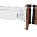 Case 00381 Hunter 5" Fixed Clip Point Plain Mirror Polished Tru-Sharp SS Blade/4.50" Grooved Leather Handle Includes Sheath