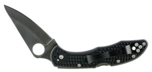 Spyderco C11PBK Delica 4 2.88" Folding Drop Point Plain VG-10 SS Blade/Black Textured FRN Handle Includes Pocket Clip