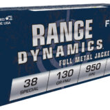 Fiocchi 38A Range Dynamics 38Special 130gr Full Metal Jacket 50 Per Box/20 Case